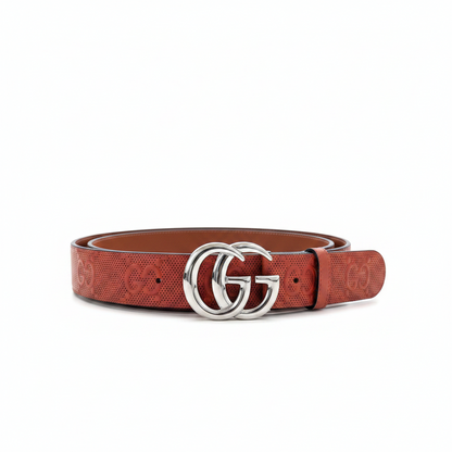 Gucci GG Marmont Leather Belt "Red"