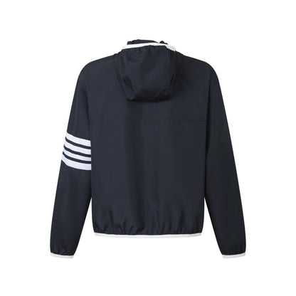 Thom Browne 4-Bar Stripe Hooded Jacket "Navy Blue"