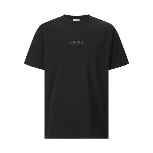 Dior and Descente T-Shirt "Black Cotton Jersey"