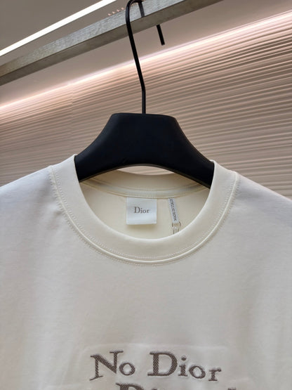 Dior T-Shirt with Embroidery "White Cotton Jersey"