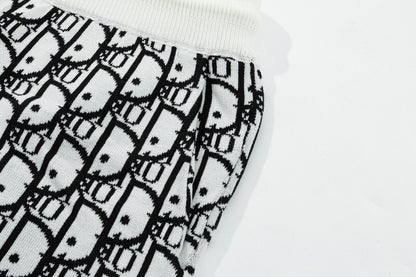 Dior Monogoram Shorts "White-Black"