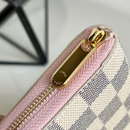 Louis Vuitton Zippy Coin Purse "Damier Azur"