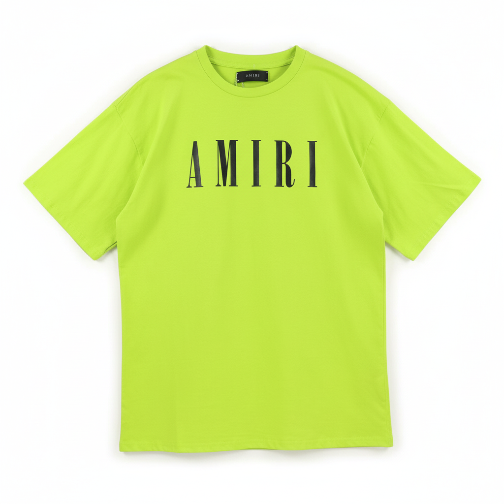 Amiri Logo Print T-Shirt "Neon Green-Black"