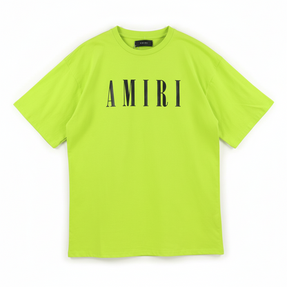 Amiri Logo Print T-Shirt "Neon Green-Black"