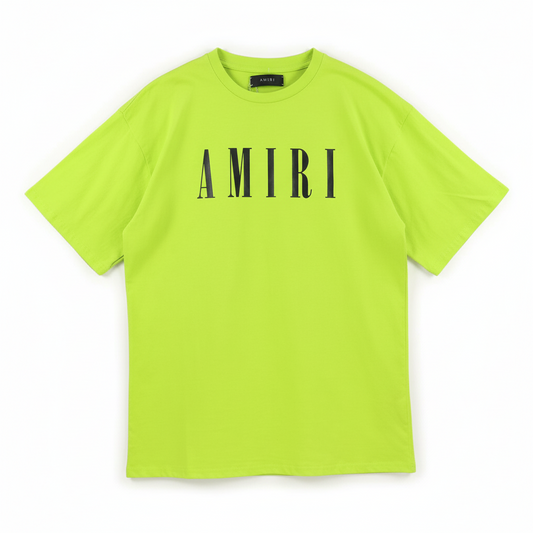 Amiri Logo Print T-Shirt "Neon Green-Black"