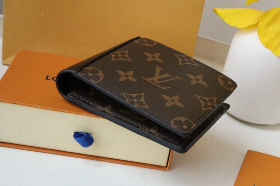 Louis Vuitton Multiple Wallet "Monogram Macassar Canvas"