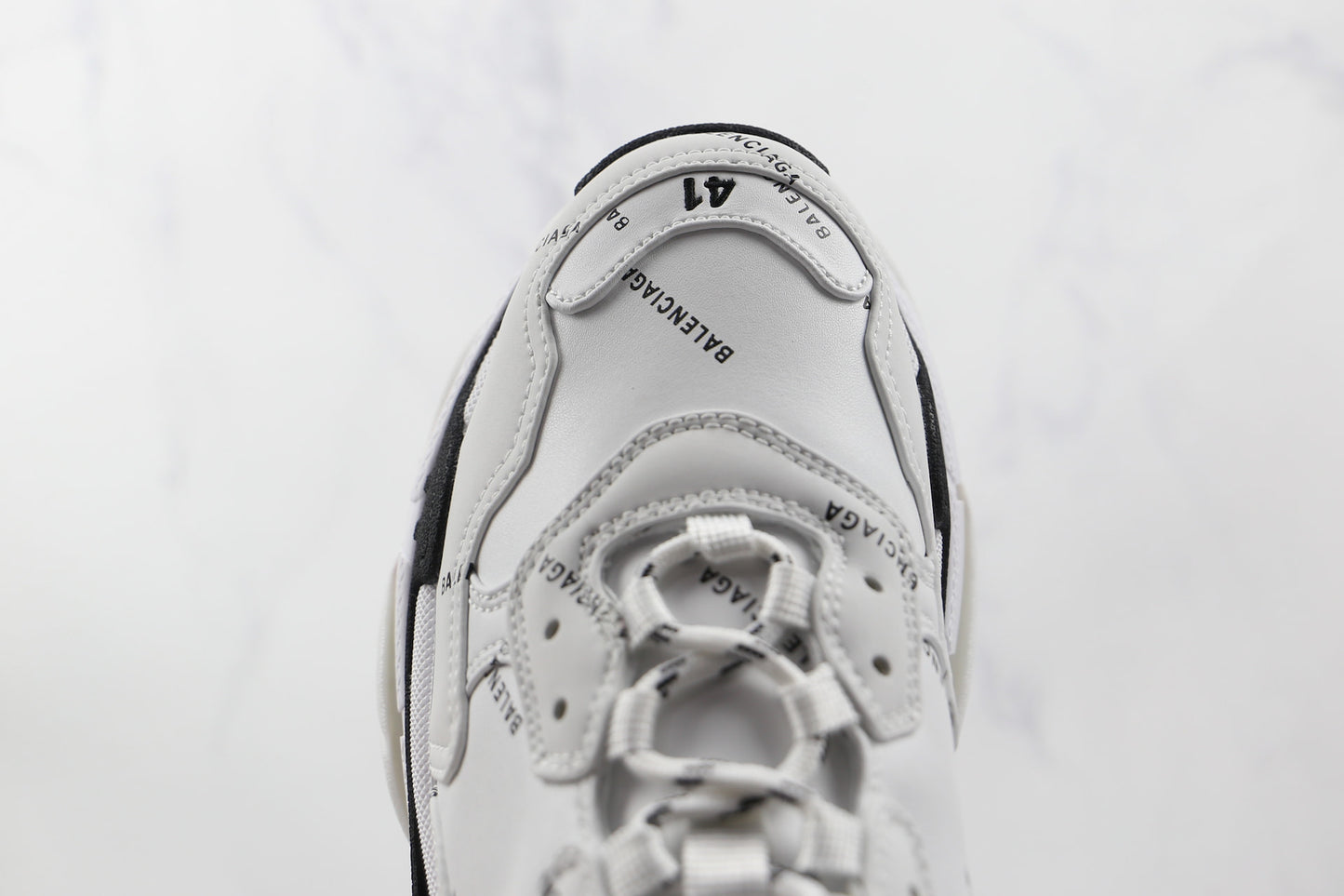 Balenciaga Triple S "White-Pink-Black-All Over Logo"