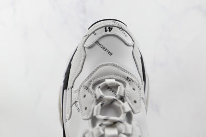 Balenciaga Triple S "White-Pink-Black-All Over Logo"
