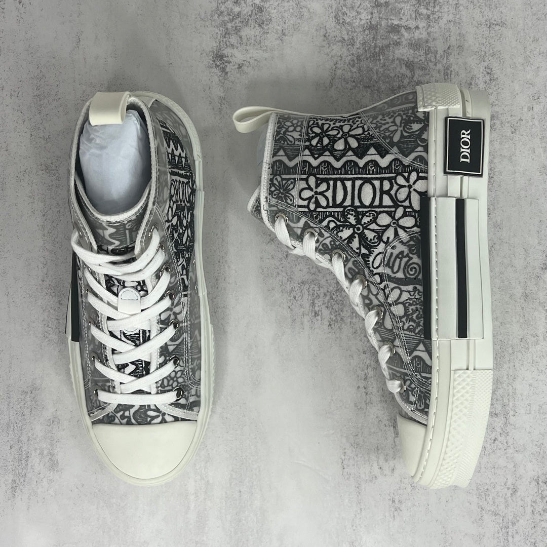 Dior x Shawn B23 High Top "Black-White Embroidery"