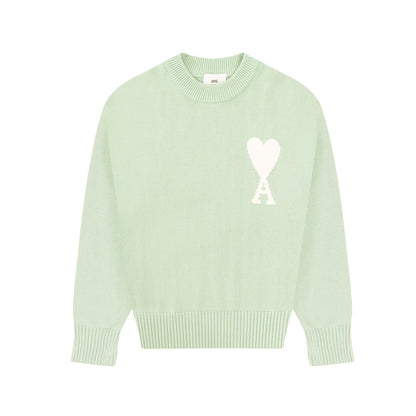 AMI Paris Ami De Coeur Sweater "Light Green"