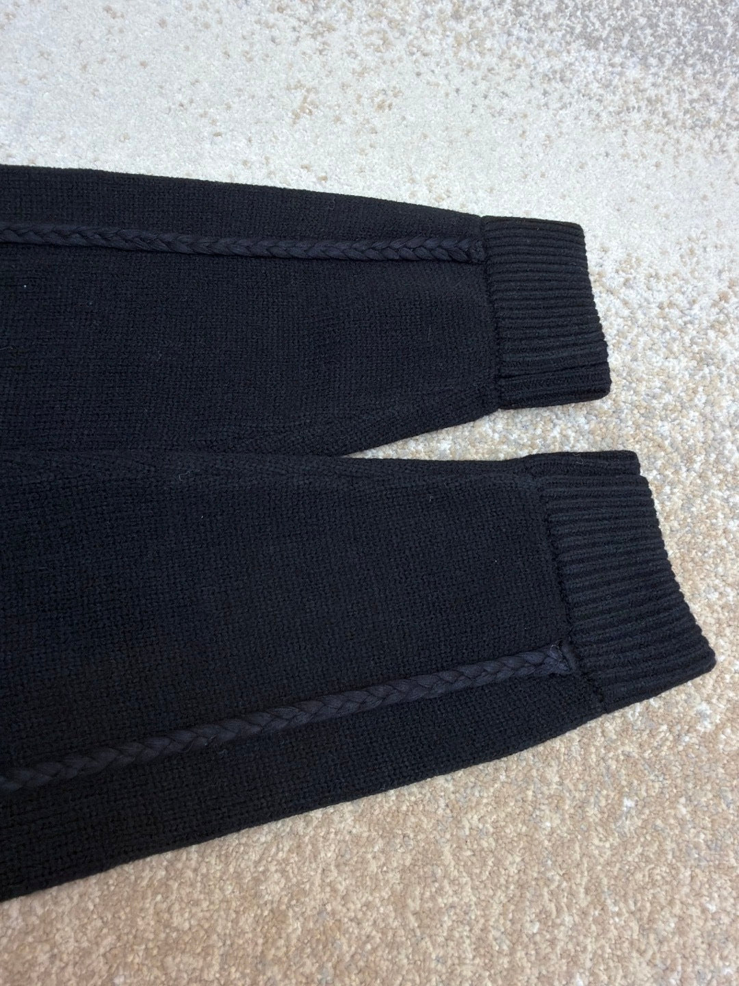Dior Ribbon Blouson Jacket "Black Wool Jersey"