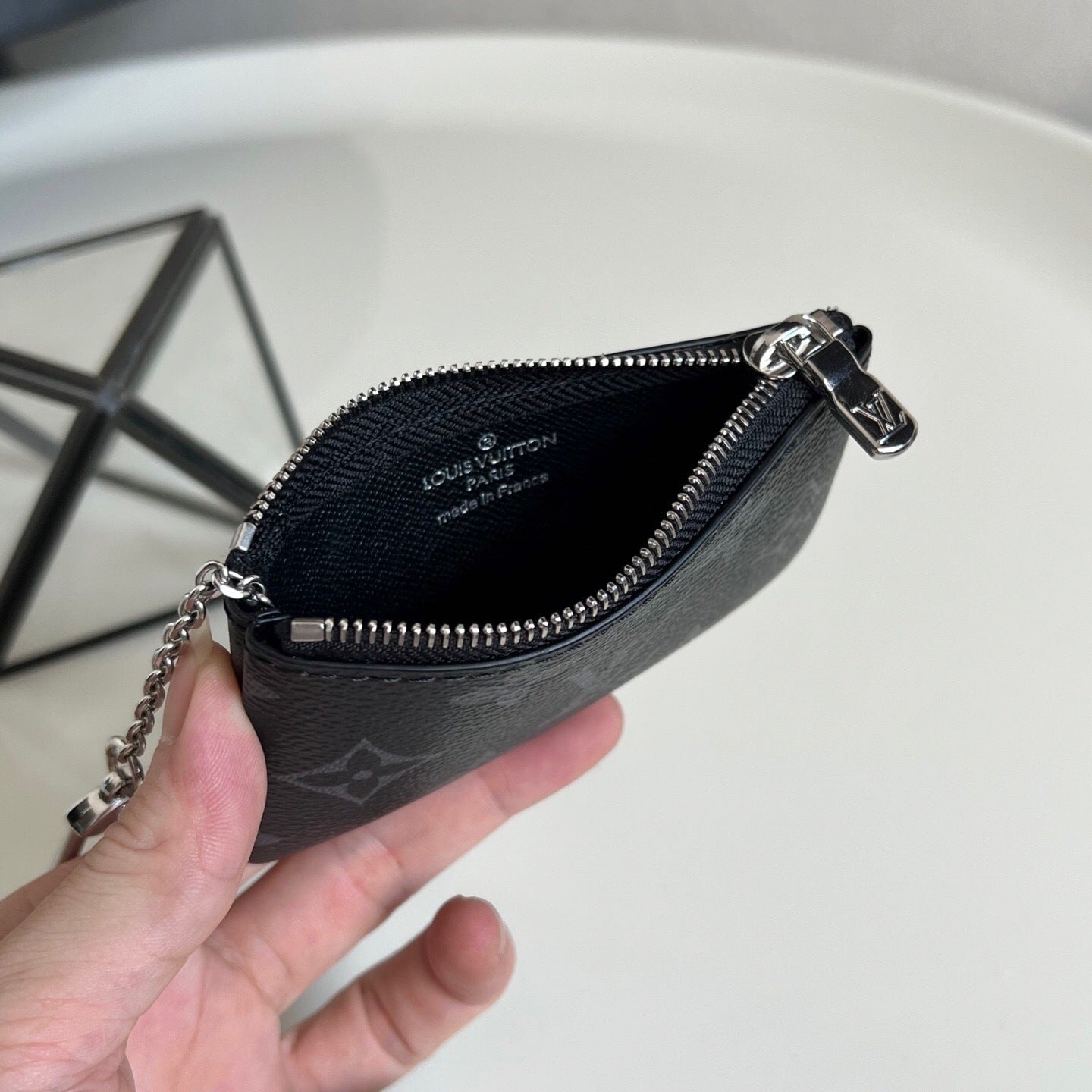 Louis Vuitton Key Pouch "Monogram Eclipse"