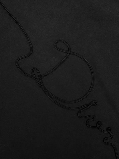 Dior Ribbon T-Shirt "Black Cotton Jersey"