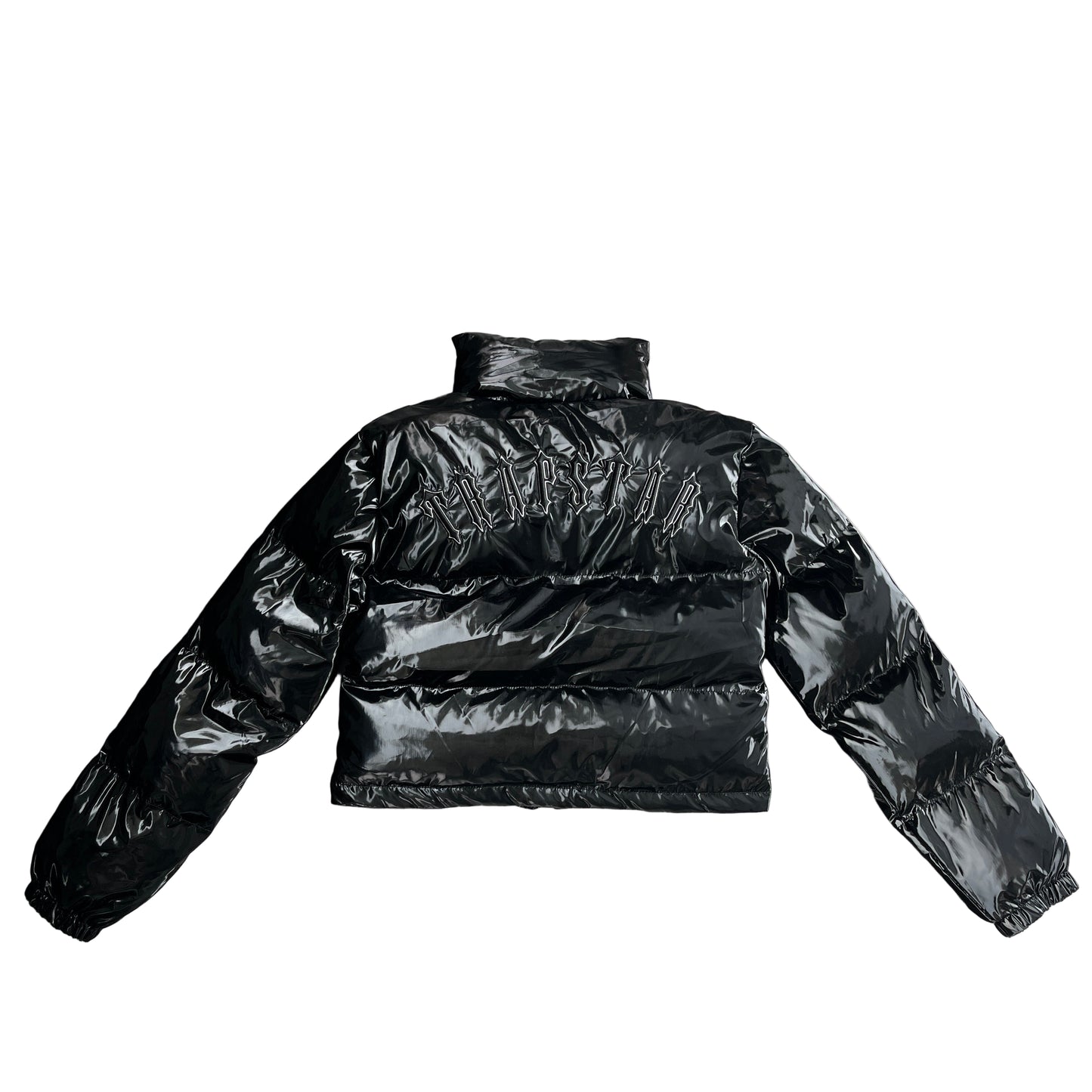 Trapstar Short Irongate Down Jacket "Shiny Black"