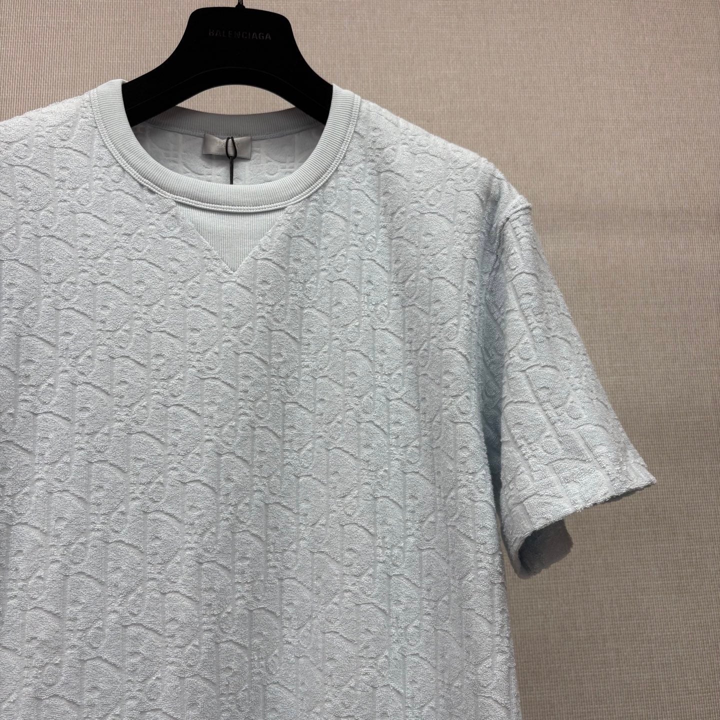 Dior Oblique T-Shirt "Baby Blue Terry Cotton Jacquard"