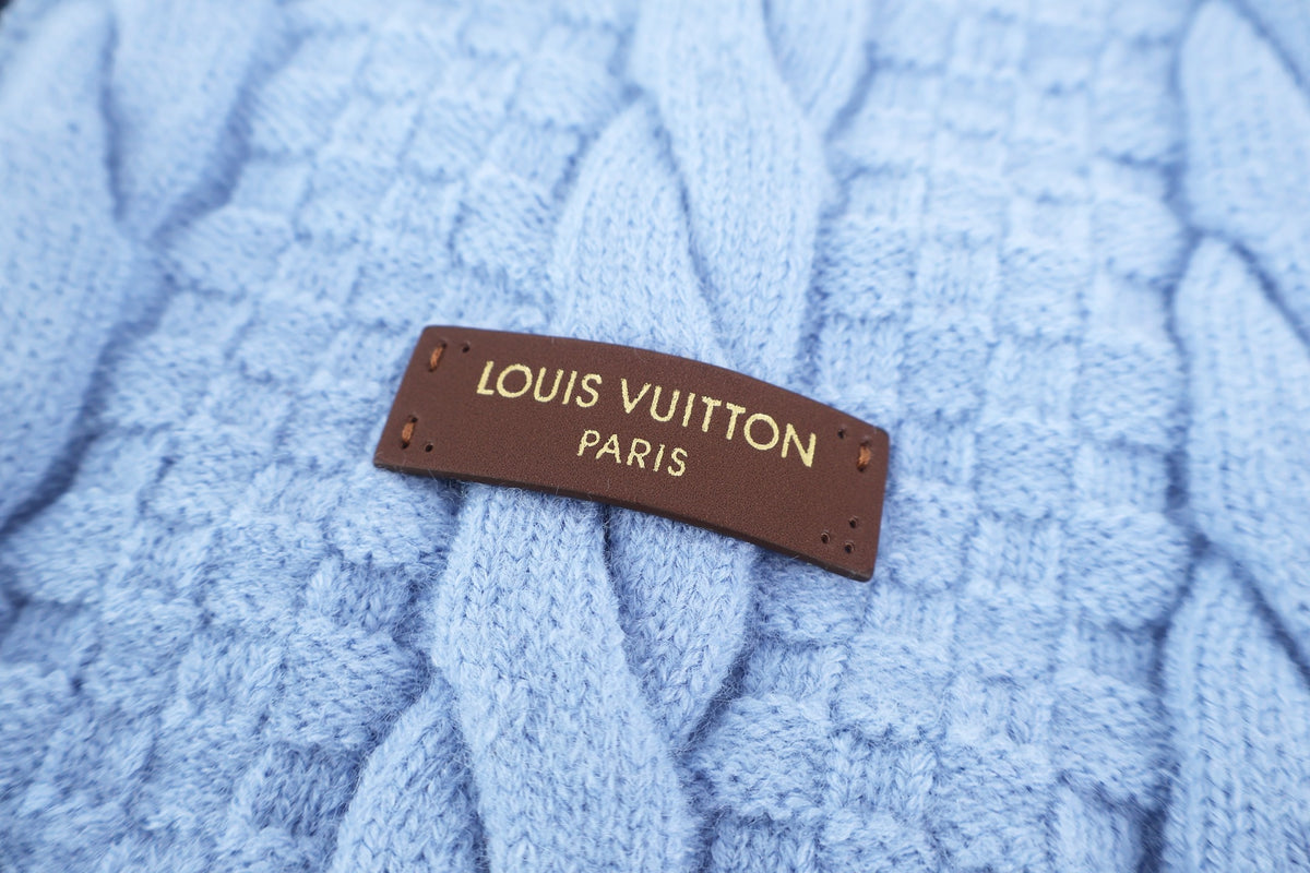 Louis Vuitton Cable-Knit Shirt Cardigan "Pale Blue"
