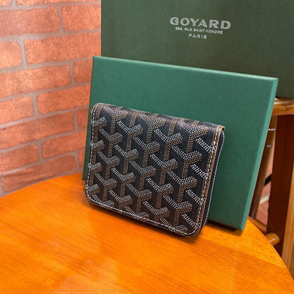 Goyard Matignon PM Wallet "Black & Tan"