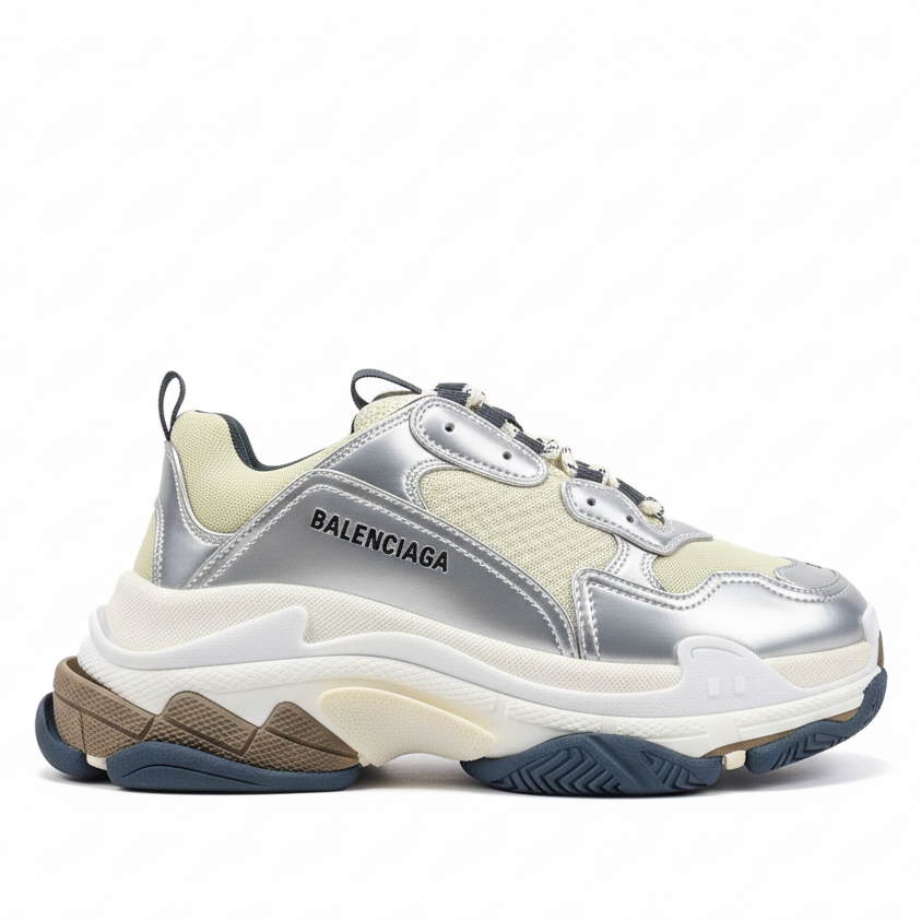 Balenciaga Triple S "White-Silver"