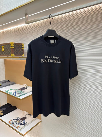 Dior T-Shirt with Embroidery "Black and White Cotton Jersey"