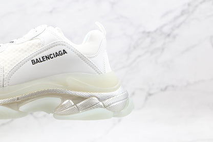 Balenciaga Triple S "White-Silver Sole"