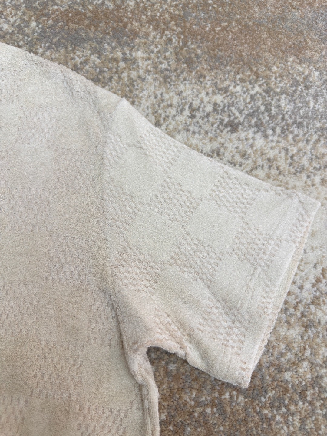 Louis Vuitton Damier French Terry T-Shirt "Light Beige"