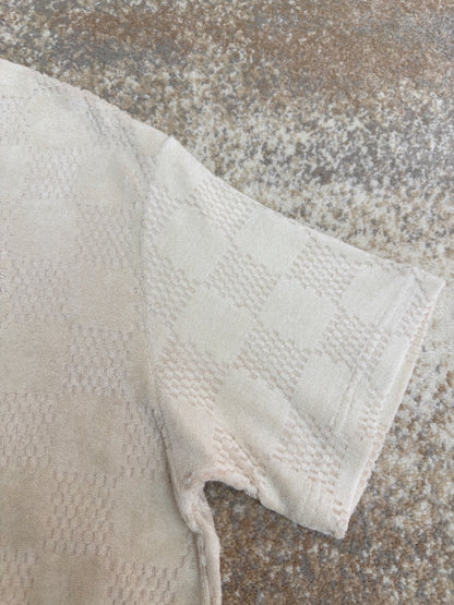 Louis Vuitton Damier French Terry T-Shirt "Light Beige"