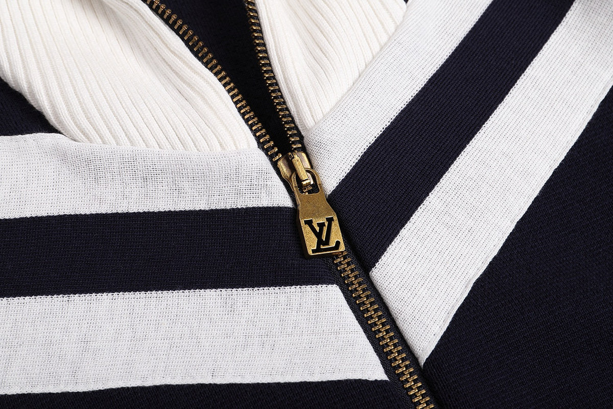 Louis Vuitton Knitted Cotton Sailor Blouson "Navy Blue"