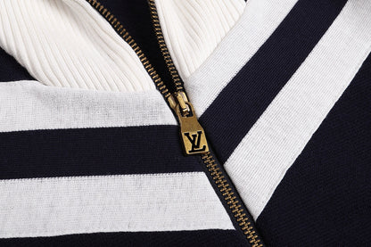 Louis Vuitton Knitted Cotton Sailor Blouson "Navy Blue"