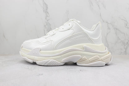 Balenciaga Triple S "White Leather Gloss"