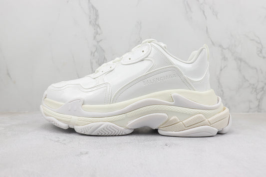 Balenciaga Triple S "White Leather Gloss"
