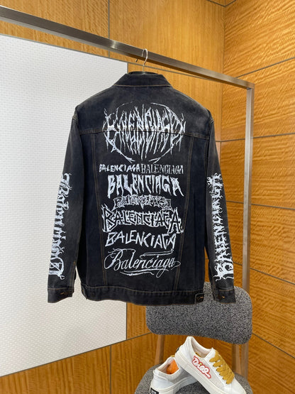 Balenciaga Metal Logo Denim Jacket