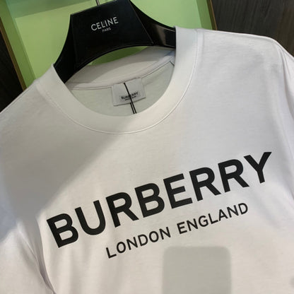 Burberry Logo Print Cotton T-Shirt "White"