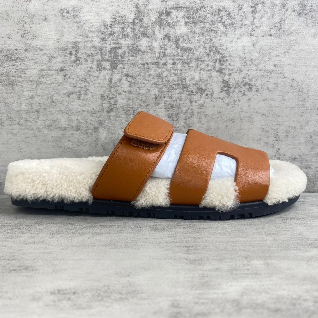 Hermes Chypre Sandals "Brown"