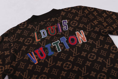NBA x Louis Vuitton Sweater Bomber Jacket "Brown"
