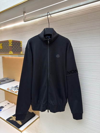 Moncler Zip-Up Sweatshirt "Black"