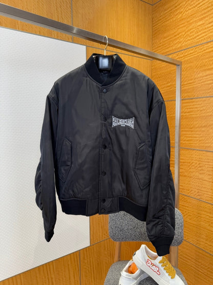 Balenciaga Varsity Bomber Jacket "Black"