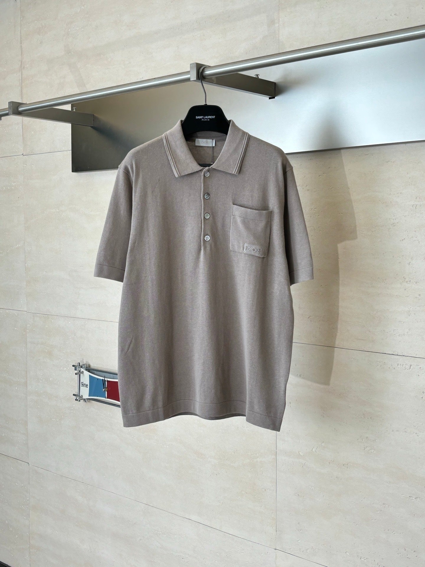 Dior Icons Polo Shirt "Beige Cotton and Silk Jersey"