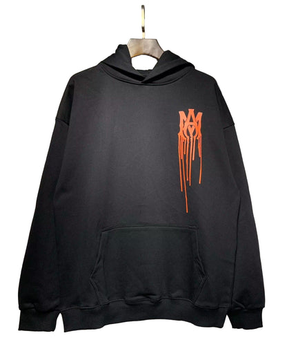 Amiri Spray Paint Hoodie "Black-Orange"