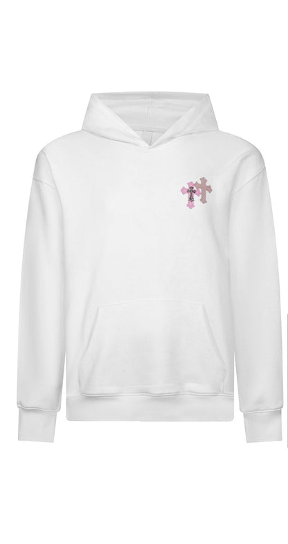 Chrome Hearts Hoodie "White-Pink"