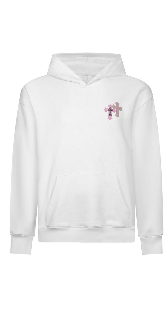 Chrome Hearts Hoodie "White-Pink"