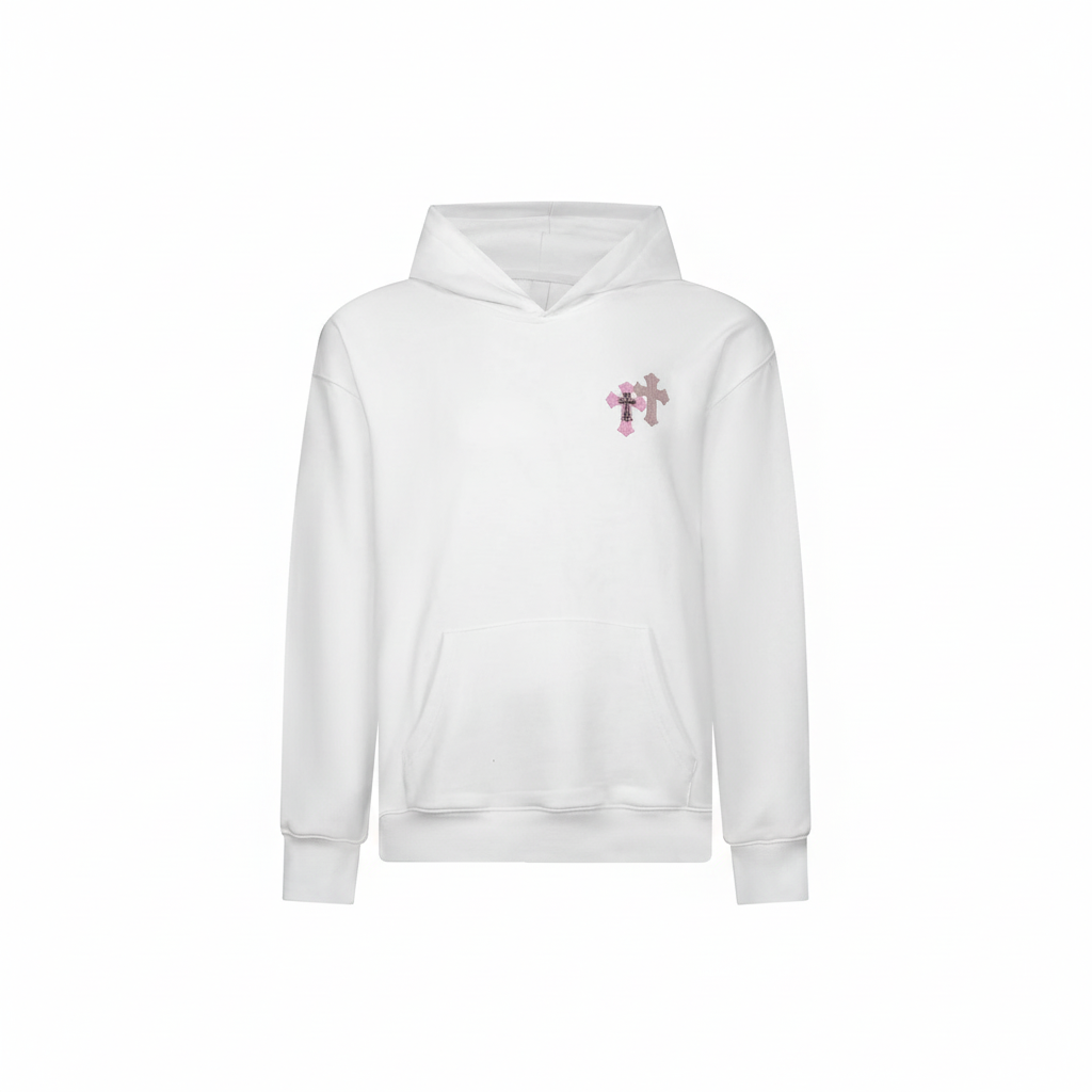 Chrome Hearts Hoodie "White-Pink"