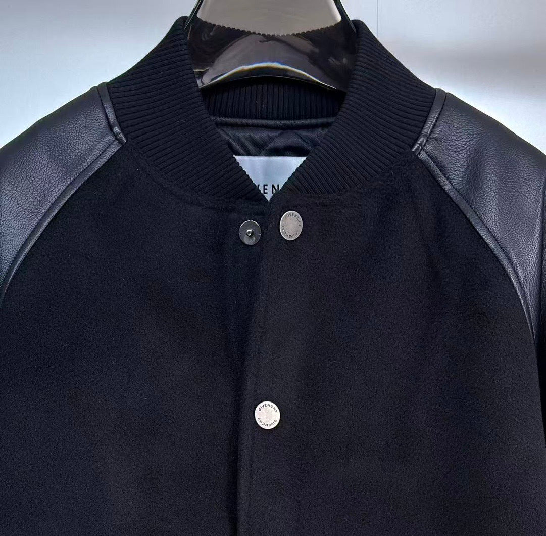 Givenchy Bomber Jacket with Givenchy Paris Embroidery "Black"