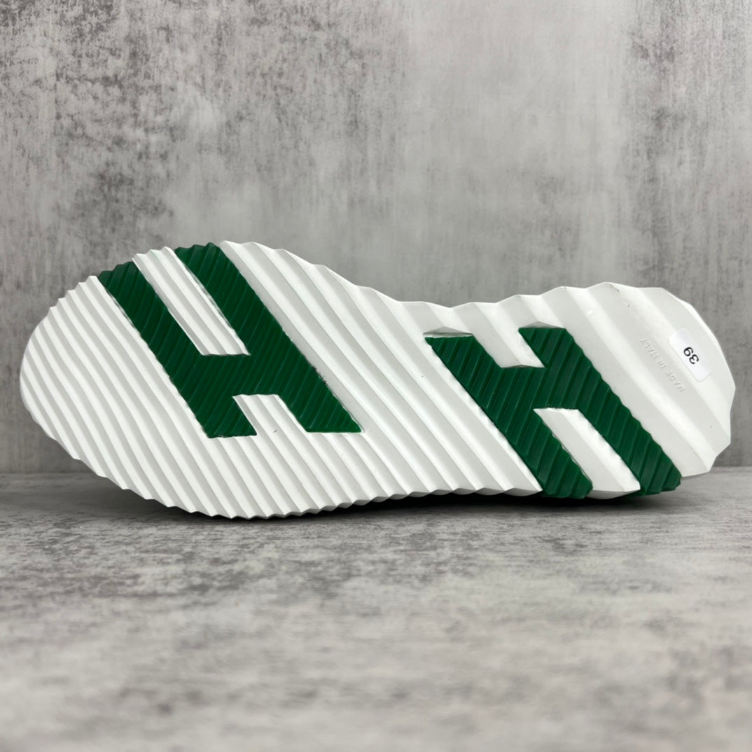 Hermes Bouncing Sneakers "Green-White Suede"