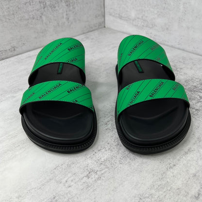 Balenciaga Slides "Black-Green"