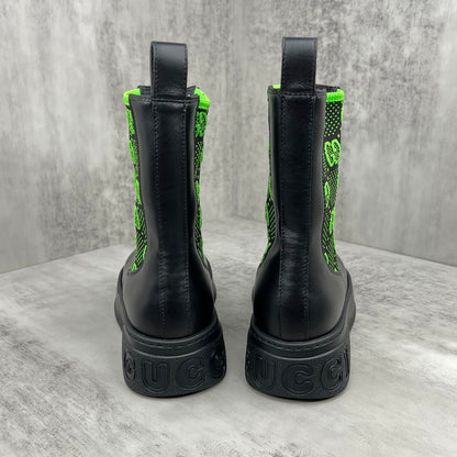 Gucci Leather Chelsea Boots "Green"