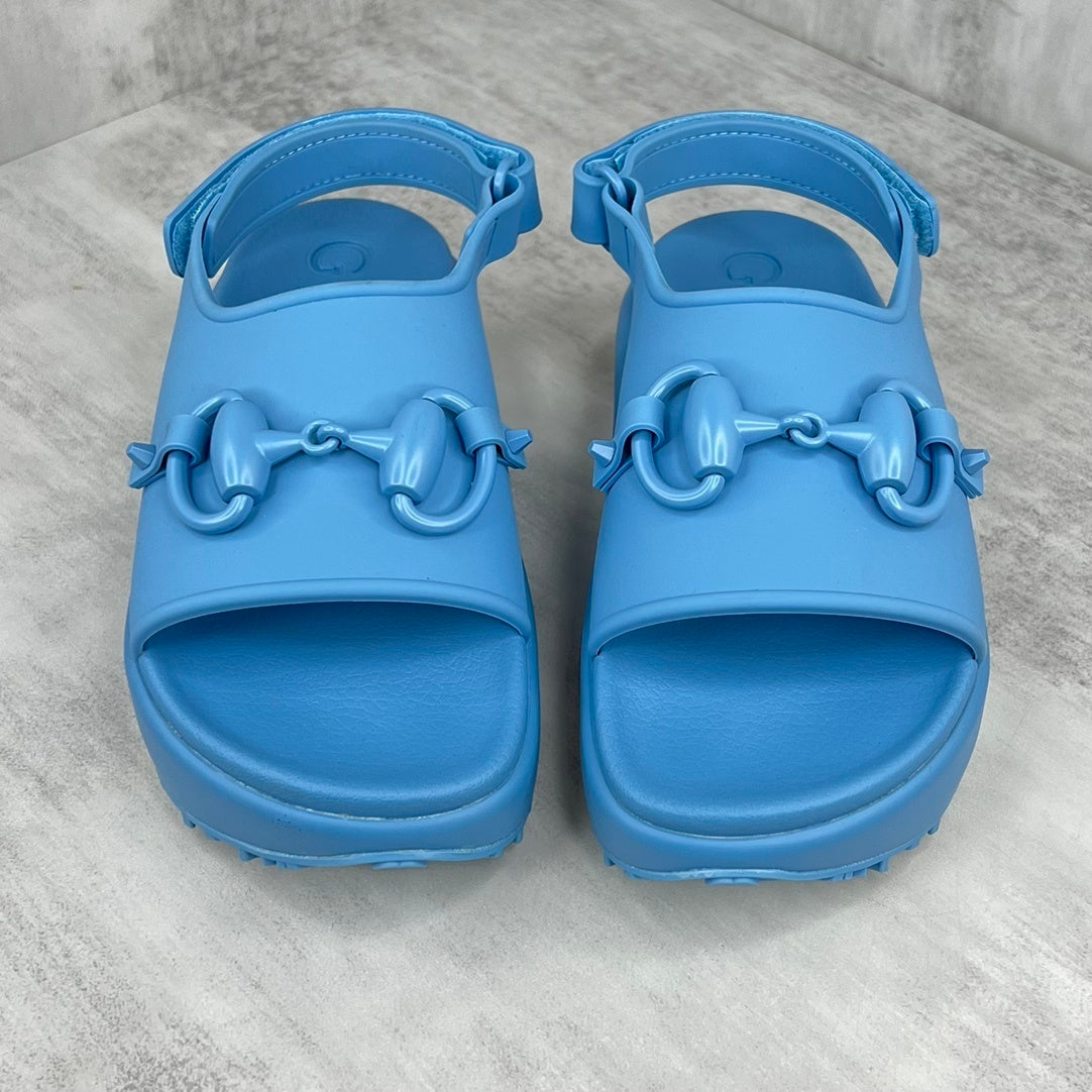 Gucci Horsebit Sandals "Blue"