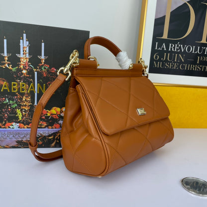Dolce & Gabbana Sicily Quilted Leather Handbag