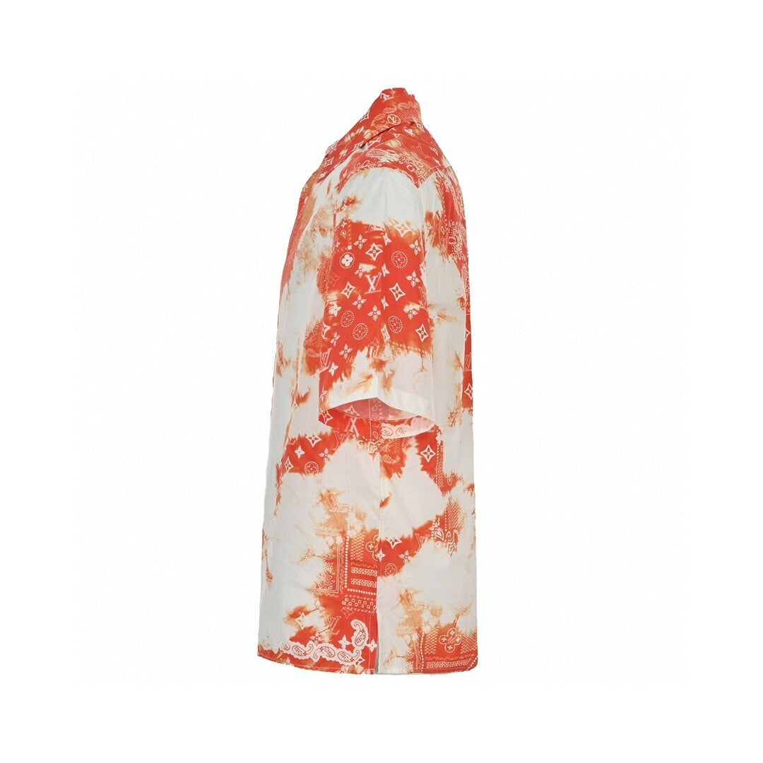 Louis Vuitton Monogram Bandana Short Shirt "Orange-White"