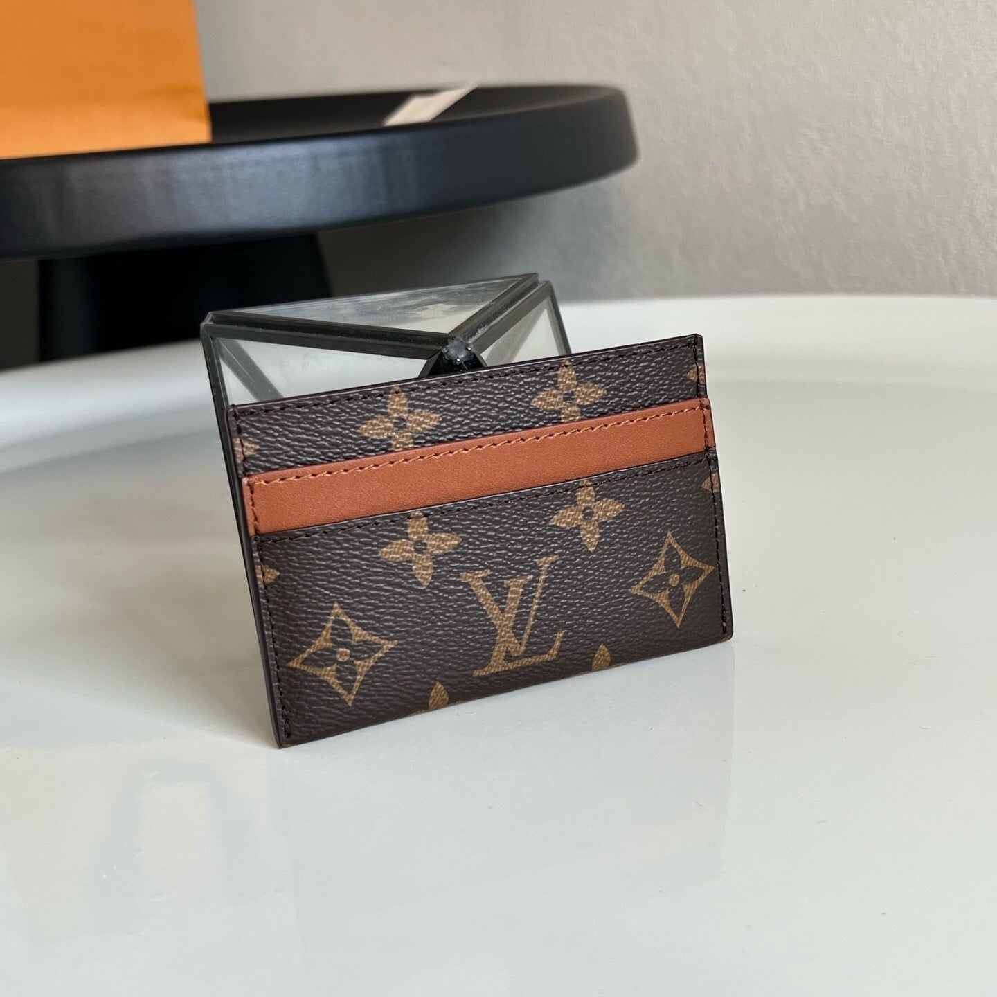 Louis Vuitton Double Card Holder "Monogram Eclipse Canvas"