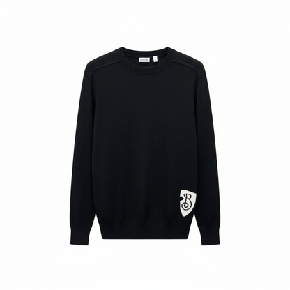 Burberry B Shield Wool Blend Sweater "Black"